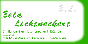 bela lichtneckert business card